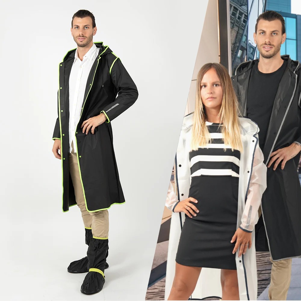 Дощовик PERLETTI City М Black/Lime (14210109M) Склад двошаровий EVA (етиленвін