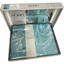 Комплект постельного белья Soho полуторный 150x200 см Charming turquoise ранфорс (1240К)