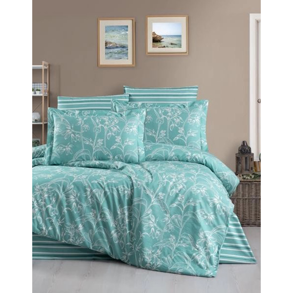 Комплект постельного белья Soho полуторный 150x200 см Charming turquoise ранфорс (1240К) Вид набор