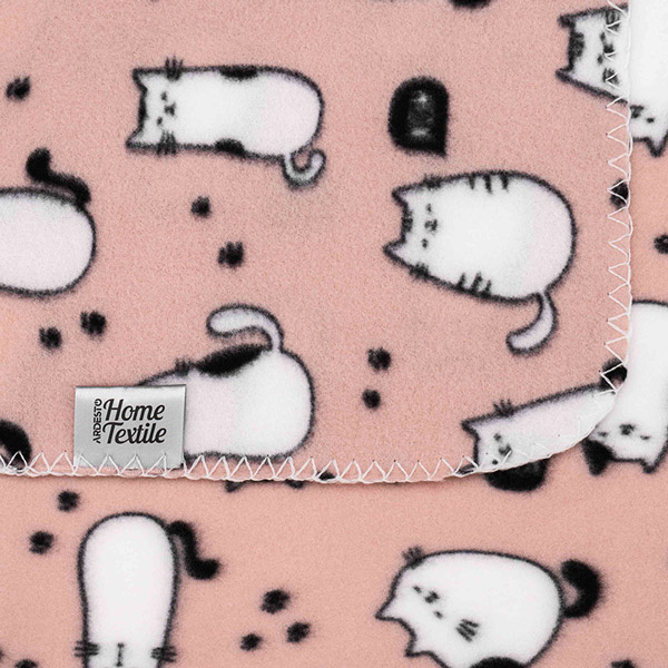 Плед ARDESTO Fleece 130 x 160 см Cats (ART0712PB) Матеріал 100% поліестер