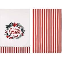 Набор полотенец ARDESTO Happy Holidays для кухни 45х65см 2шт Красно-белый (ART4565HRS)
