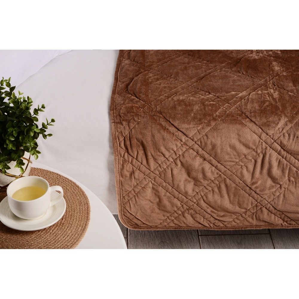 Покрывало Soho Velvet Vip Romb Latte 220x240 см (A120124) Цвет коричневый