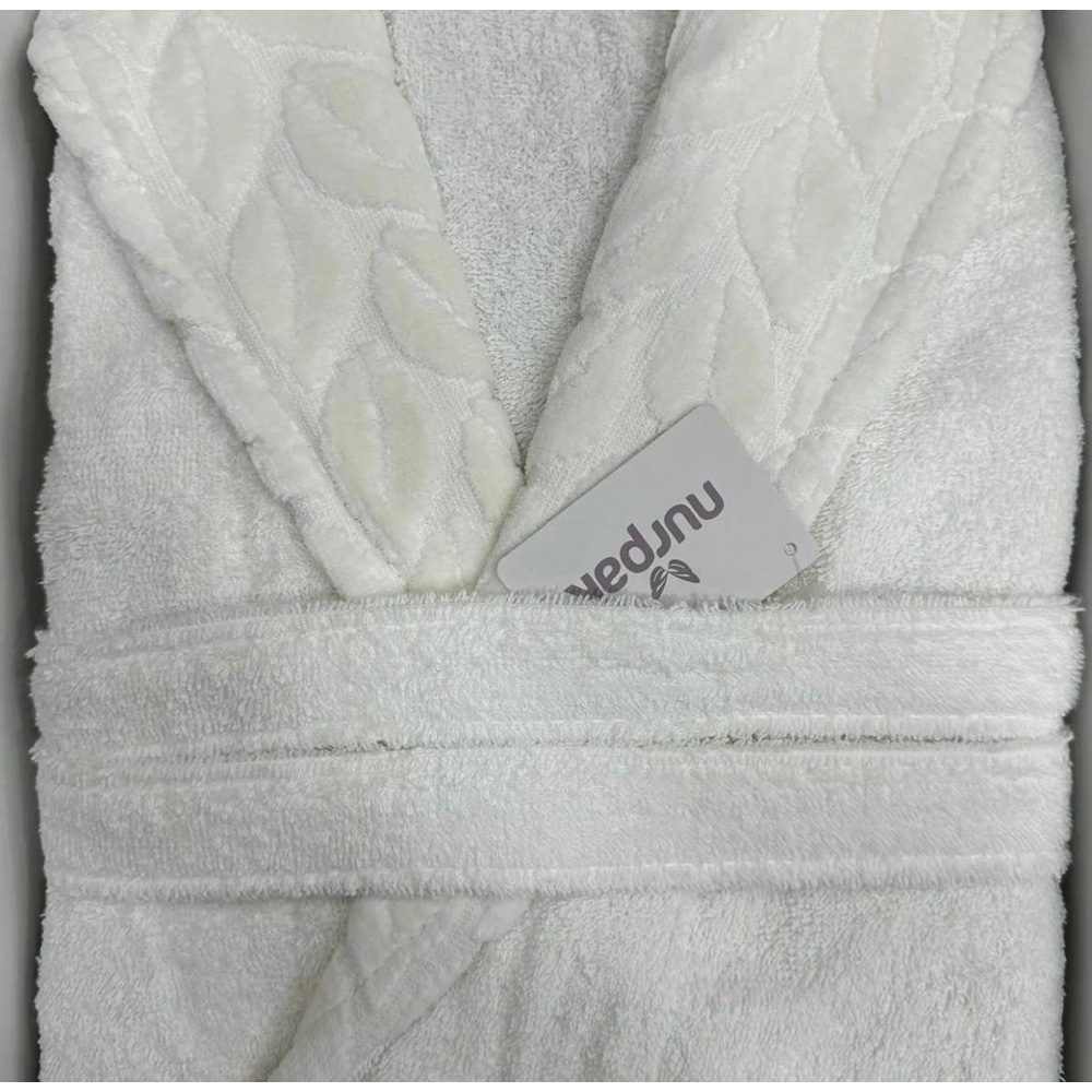 Халат SOHO Leaves S/M White (S/M Leaves White) Размер Длина рукава: 53 см; Ширина по спине: 55 см; Полная ширина: 137 см; Длина: 120 см