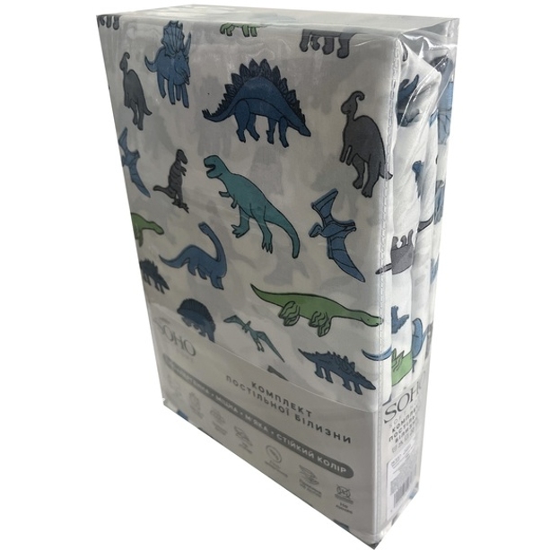 Комплект постільної білизни SOHO 150 х 200 Dino (PATTERN 17-S) Розмір напірника 50х70