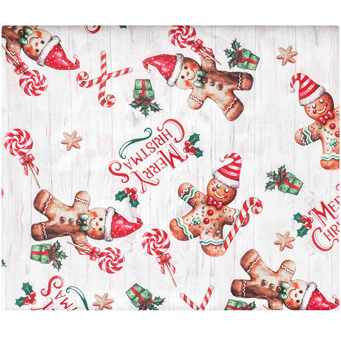 Скатертина ARDESTO Christmas Gingerbread 140х180 см червоний (ART08HG)