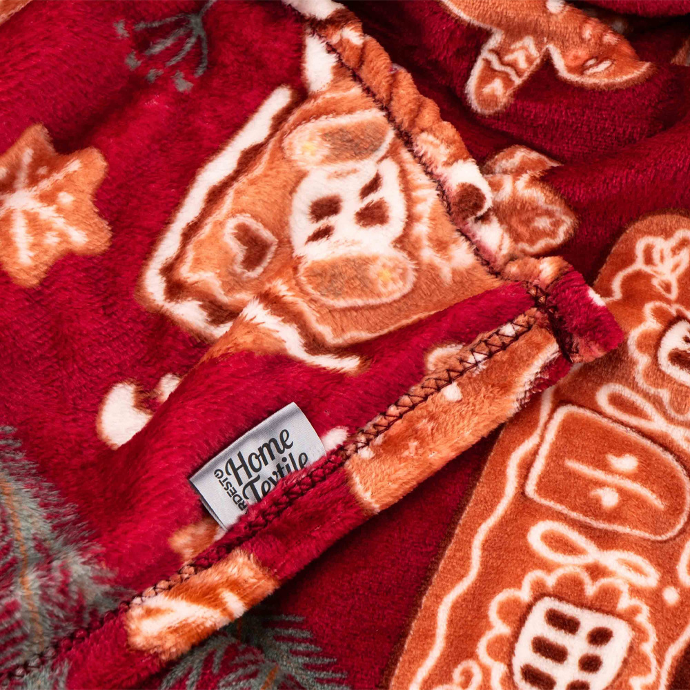 Плед ARDESTO Christmas Flannel імбирні будиночки 160х200см Red (ART0121PB) Вид один предмет