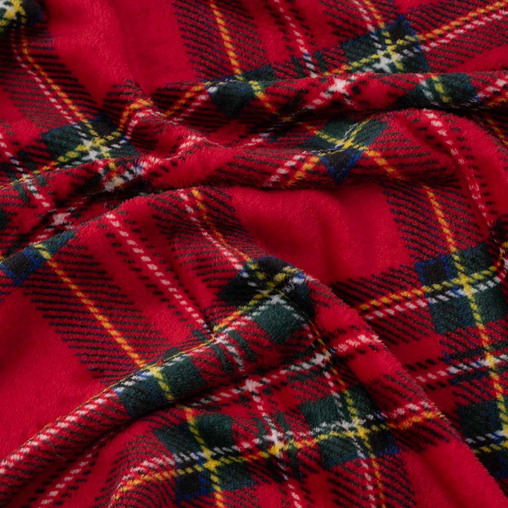 Фото 4 Плед ARDESTO Christmas Flannel 160х200см червона клітка Red (ART0133PB)