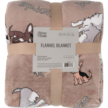 Плед ARDESTO Flannel 160х200см Собачки в очках (ART0129PB)