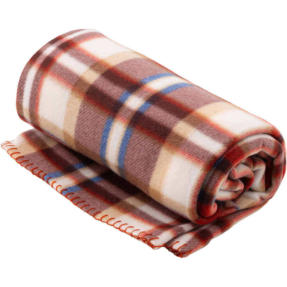 Плед ARDESTO Fleece 130x160см Клетка бело-коричневый (ART0720PB) Вид один предмет