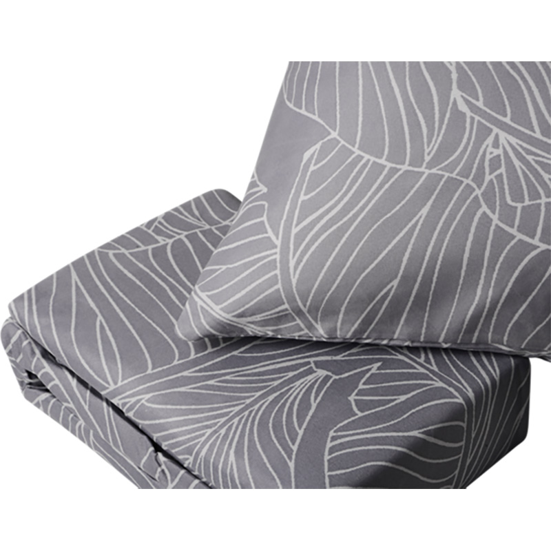 Комплект постільної білизни SOHO Сімейний 2 шт 150х200 см Leaves Grey ()Y933-2-4 Розмір напірника 50х70