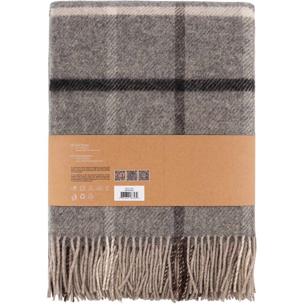 Фото Плед ARDESTO Leonardo Alpina 140x200 см Grey (ART0703LM)