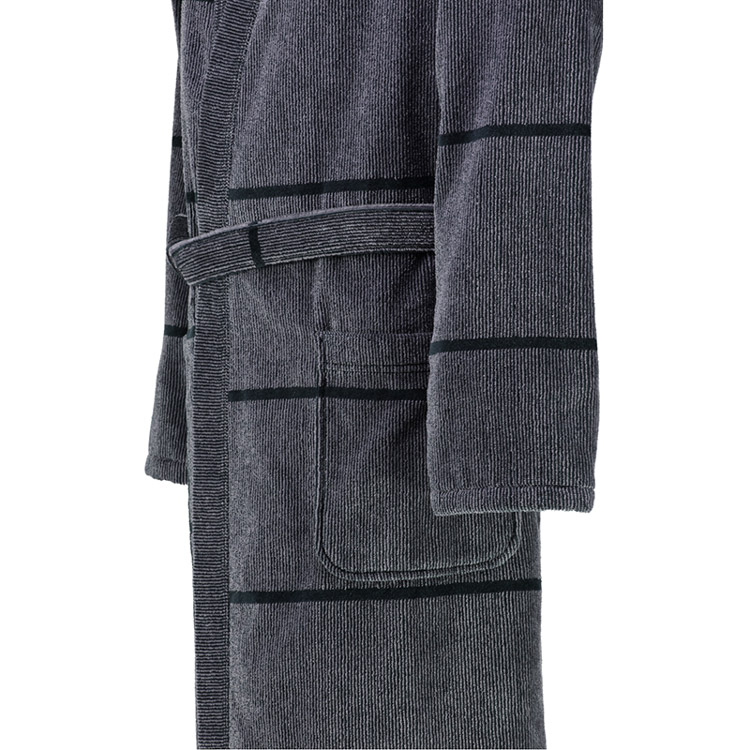 Халат CAWO Kimono Grey 125 см (28478947750) Застібка зав'язки