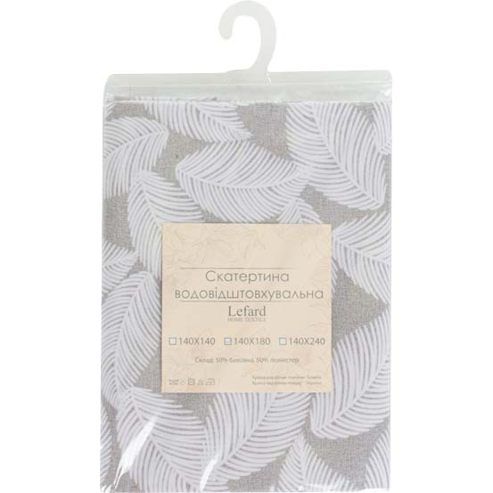 Скатертина водовідштовхувальна Lefard Home Textile Pineto Gris 140х180 см (715-311) Особливості водовідштовхувальні