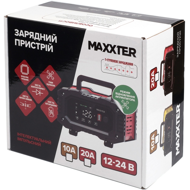 Зарядное устройство для АКБ MAXXTER 12-24В MX-CHR-1224V20P Выходное напряжение 24