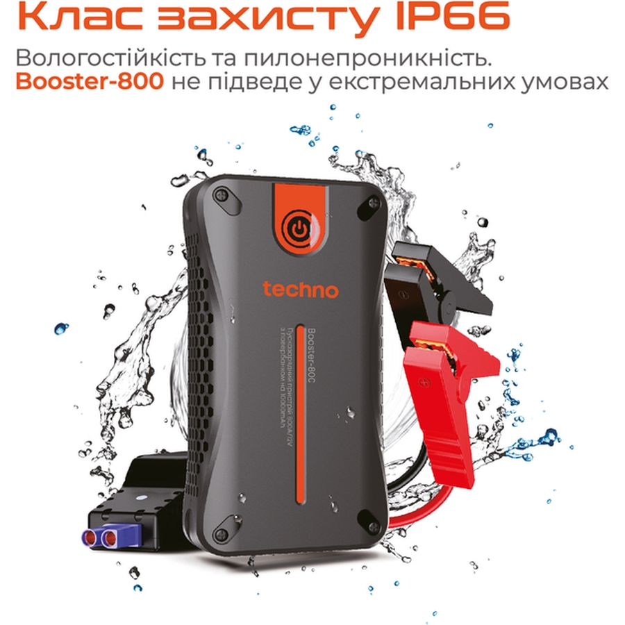 Пуско-зарядное устройство TECHNO 10000mAh (booster-800) Размер 158 х 85 x 33