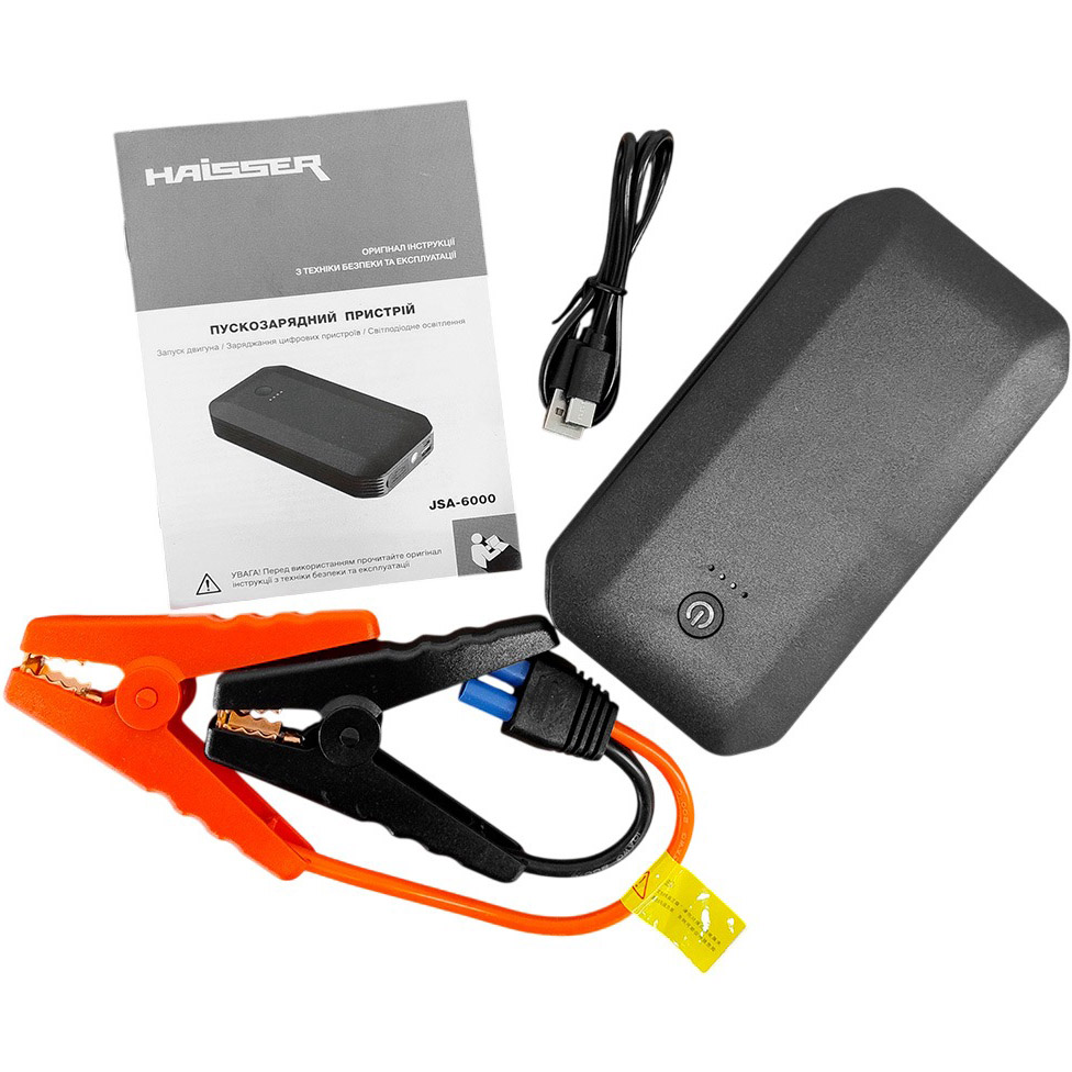 Пускозарядний пристрій HAISSER JSA-6000 (HAISSER) Піковий вихідний струм 600