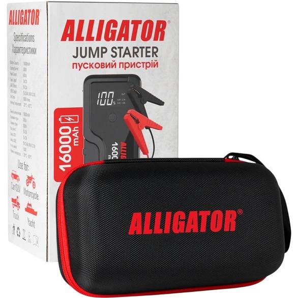 Пусковое устройство ALLIGATOR 16000mAh 300A/600A (JS841) Пиковый выходной ток 600