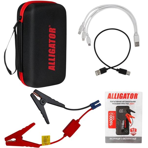 Пусковое устройство ALLIGATOR 16000mAh 300A/600A (JS841) Выходной ток пуска 300