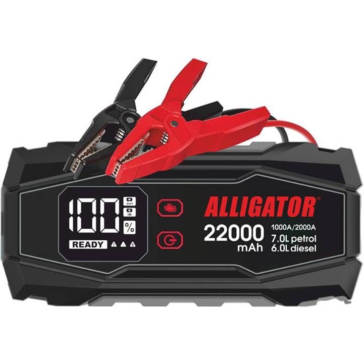 Пусковое устройство ALLIGATOR 1000A/2000A 22000mAh (JS845)