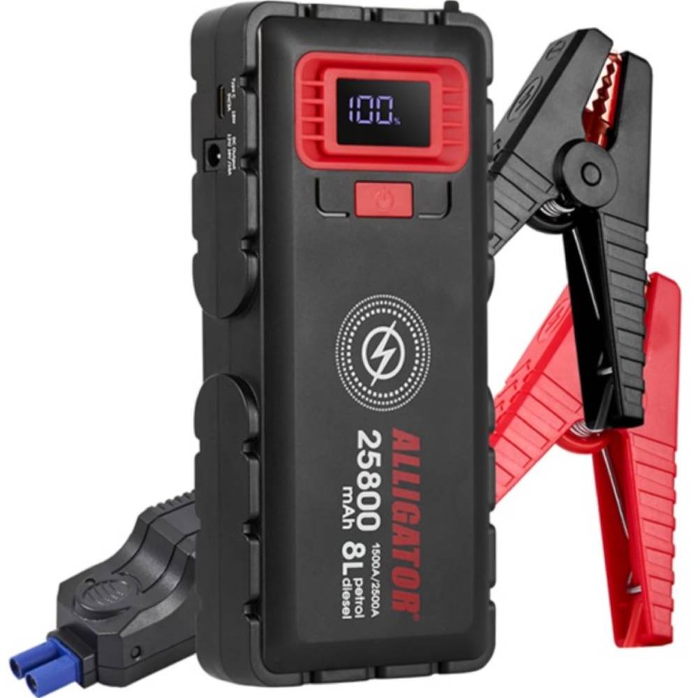 Пусковое устройство ALLIGATOR 1500A/2500A 25800mAh SMART-клеммы (JS848) Выходное напряжение 16