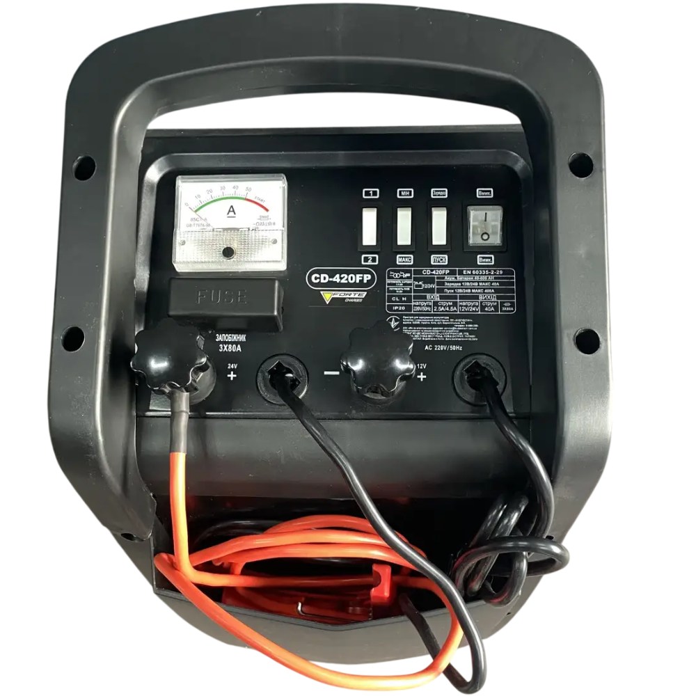 Пуско-зарядное устройство FORTE CD-420FP Выходной ток пуска 400