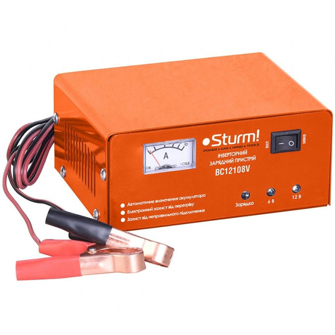 Зарядное устройство STURM 6/12 В 20-70 Ач (BC12108V) Зарядное устройство STURM 6/12 В 20-70 Ач (BC12108V)