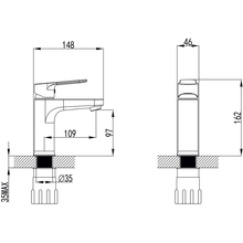 Смеситель CORSO MARMORE O35 (DB-1A138C) (9623000)