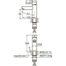 Смеситель AQUATICA s22 d35 на гайке SS (9722001)