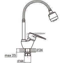 Смеситель AQUATICA s46 d40 для на гайке (9746120)