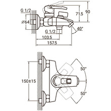 Смеситель AQUATICA KM-1C133C (9740200)