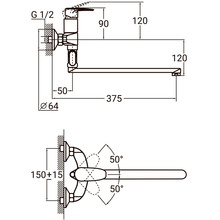 Смеситель AQUATICA KN-3C228C (9738230)