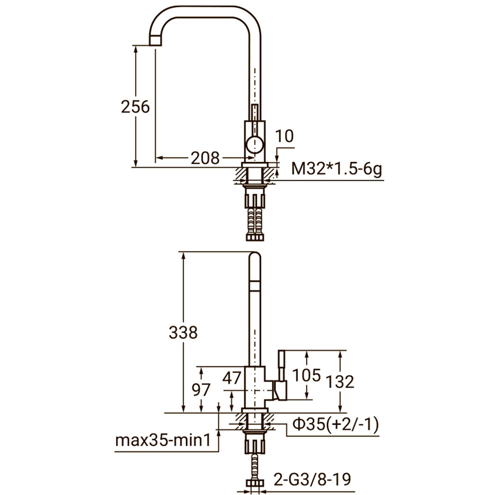 Змішувач AQUATICA KT-4B270P (9722111) Призначення для кухонної мийки