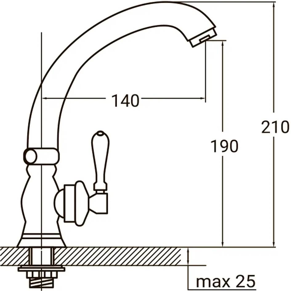 Змішувач AQUATICA PL 1/2" на гайці (9777600) Призначення для раковини