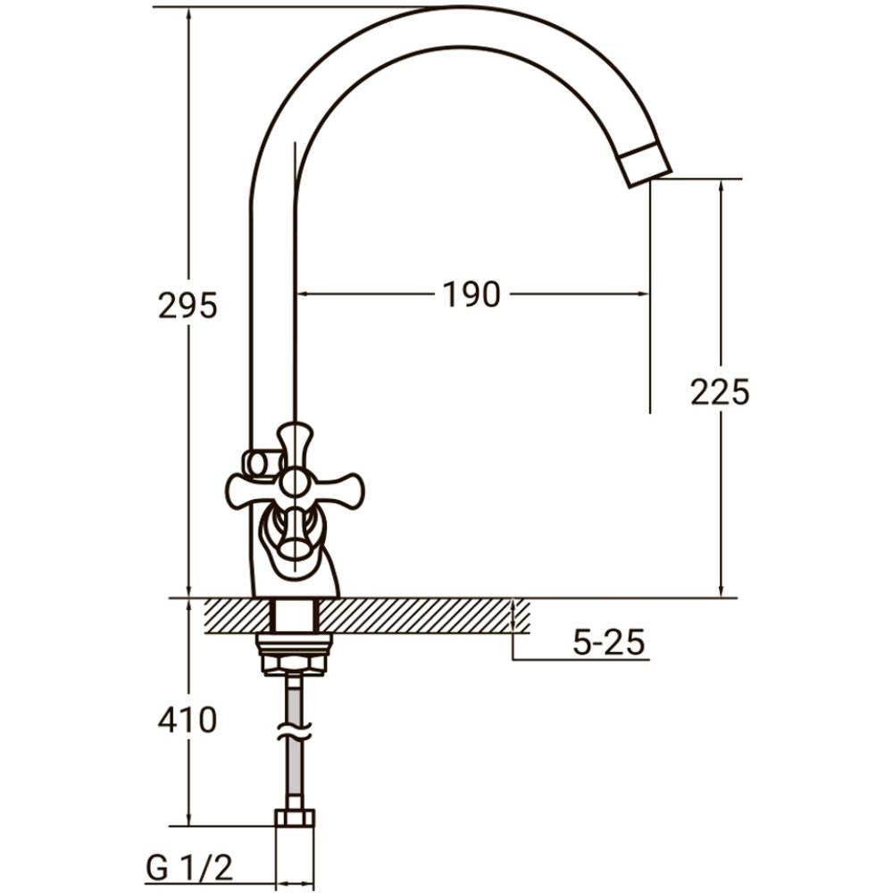 Змішувач AQUATICA s77 1/2" (9777130) Принцип змішування двухвентильний