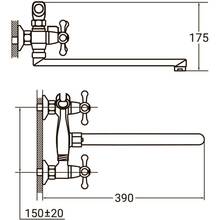 Змішувач AQUATICA s80 1/2" 350 мм (9780200)