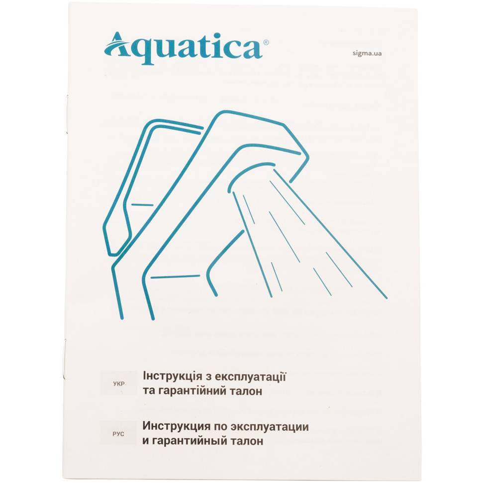 Фото 14 Смеситель AQUATICA s37 D35 для ванной излив прямой 350 мм дивертор встроенный картриджный (9737220)