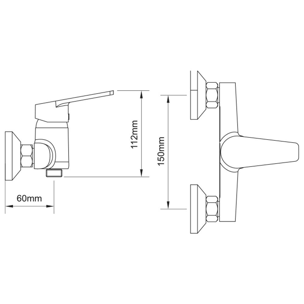 Огляд Змішувач AQUATICA s37 D35 для душу (9737300)