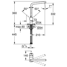 Змішувач GROHE Vento хром (30425000)