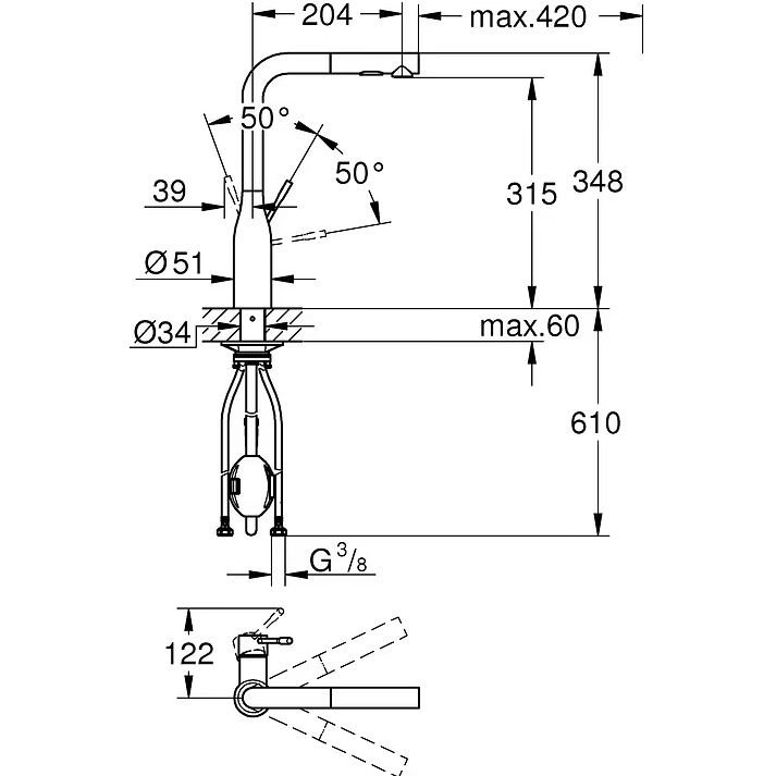 Фото Смеситель GROHE Accent (30432DC0)