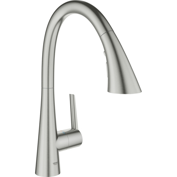 Змішувач GROHE Scala Super Steel (30440DC0) Принцип змішування одноважільний