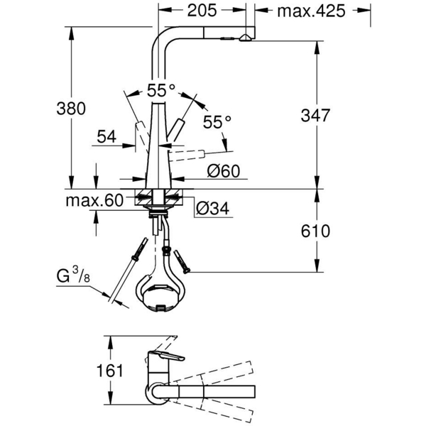 Зовнішній вигляд Змішувач GROHE Scala Chrome (30441000)