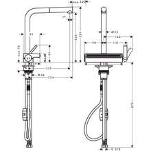 Змішувач HANSGROHE Aquno Select M81 (73836800)