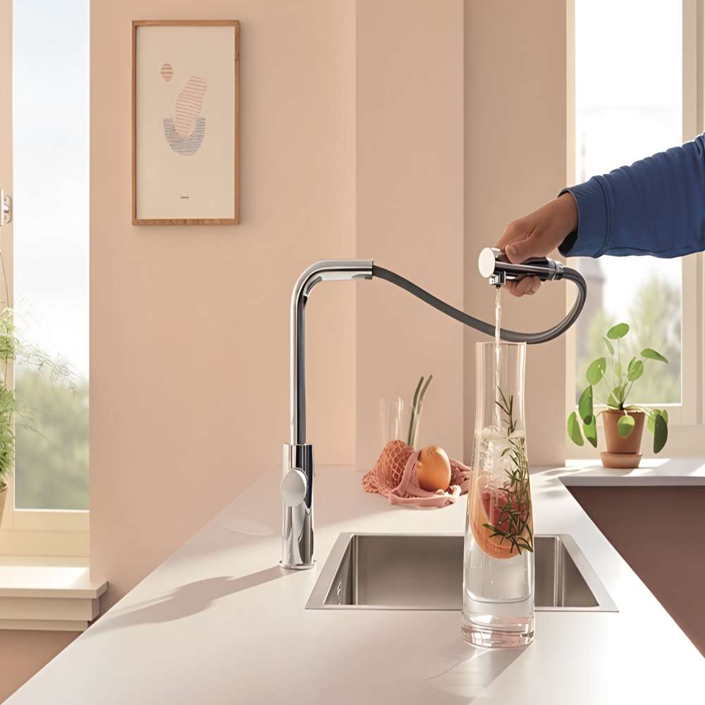 Змішувач GROHE Blue Pure Minta із фільтром Ecosoft Standard Chrome (MO55030601) Довжина виливу 22.3