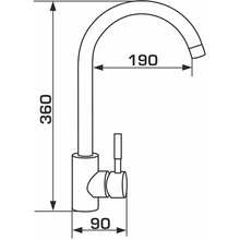 Смеситель GRANADO Elche LUX Inox (gz0107L)