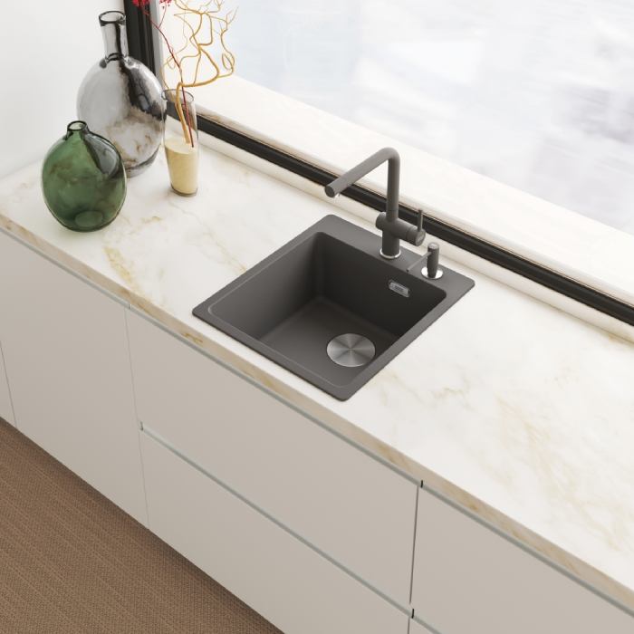 Змішувач FRANKE Active L Grey Slate (115.0721.463) Принцип змішування одноважільний