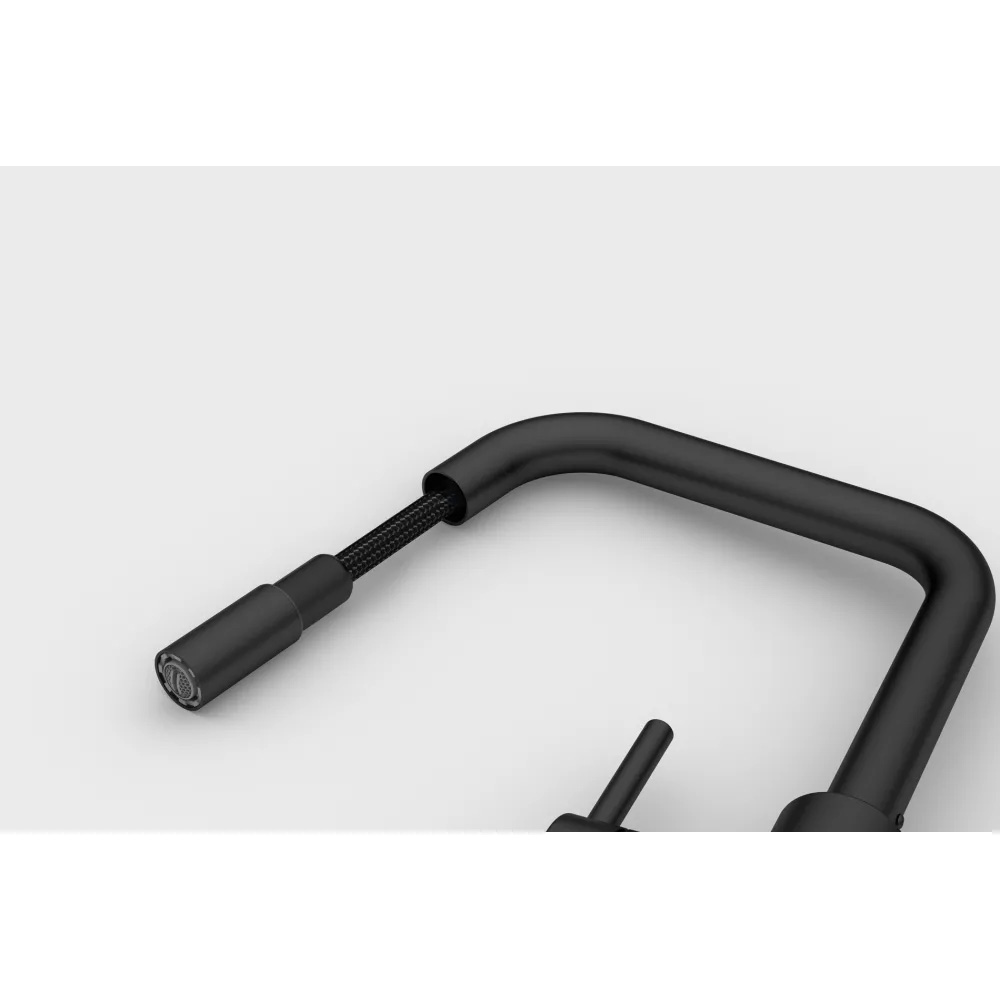 Смеситель FRANKE Lina U Pull Down Black matte (115.0728.477) Длина излива 25.1