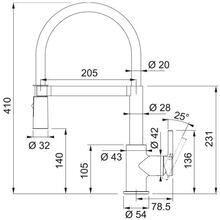 Змішувач FRANKE Lina L Shape Black Mattе (115.0725.838)