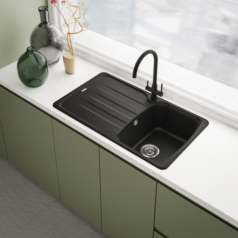 Змішувач FRANKE Lina Clear Water Black (120.0703.746) Довжина виливу 25.1