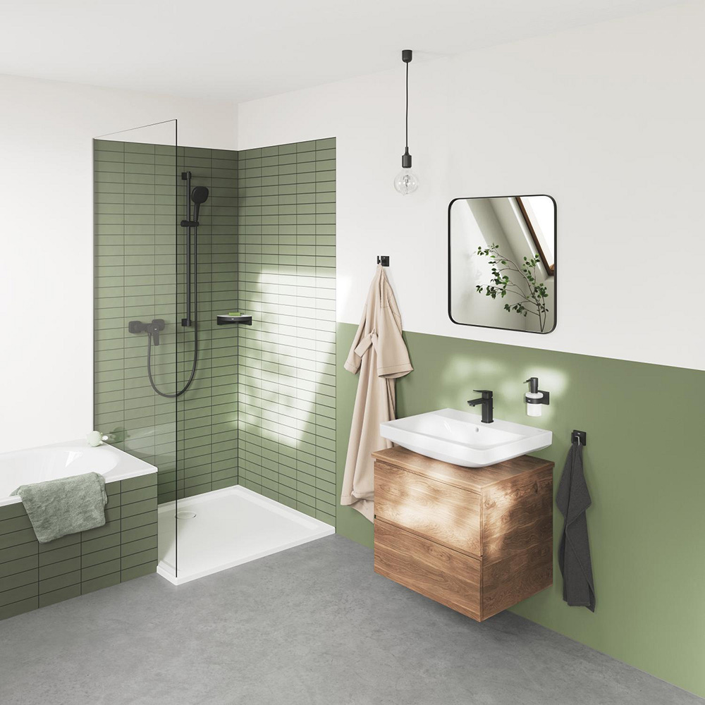 Смеситель GROHE QuickFix Dice Черный матовый (1018742430) Смеситель GROHE QuickFix Dice Черный матовый (1018742430) Принцип смешивания однорычажный