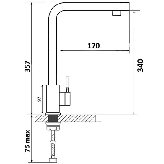 Внешний вид Смеситель VENTOLUX KF01 BN